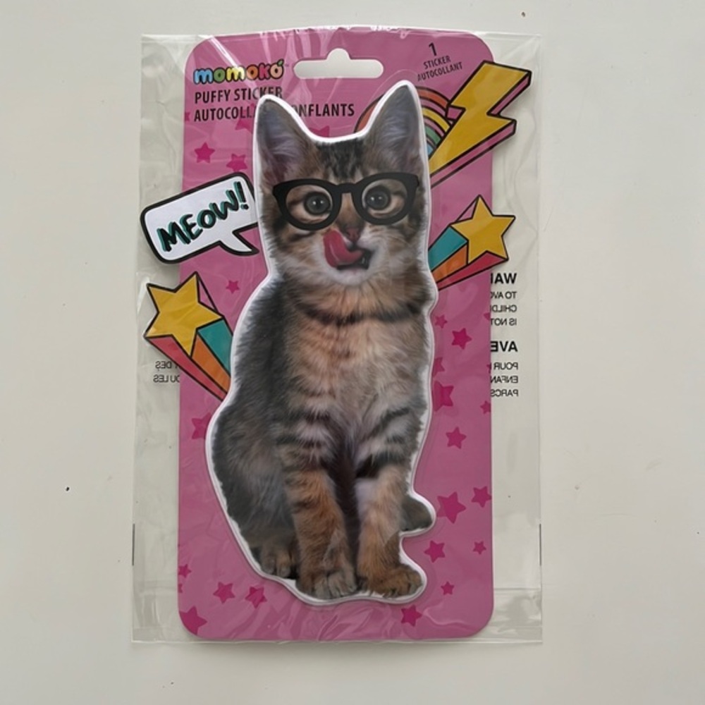 Momoko Jumbo Puffy Cat Sticker New